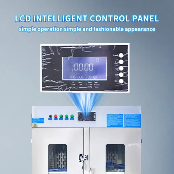 Armoire de désinfection Portes doubles en verre et acier inoxydable – Image 7